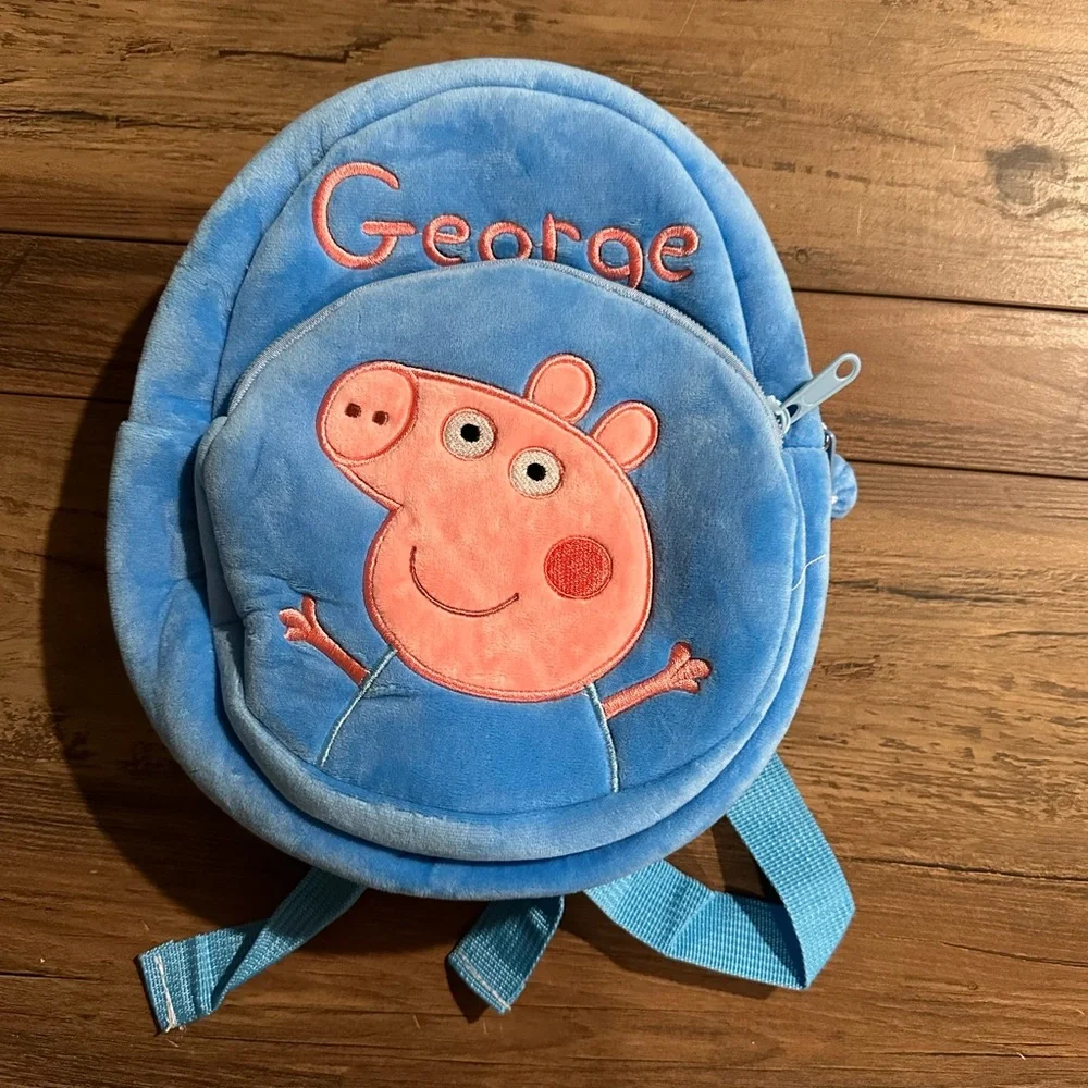 Peppa Pig Plush 9 Inch Backpack George New Without Tags